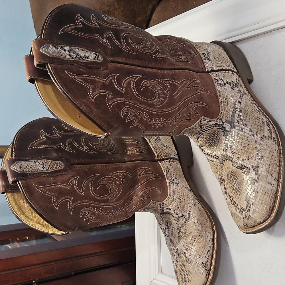 Cody James Exotic Python Print Leather Cowboy Boo… - image 8